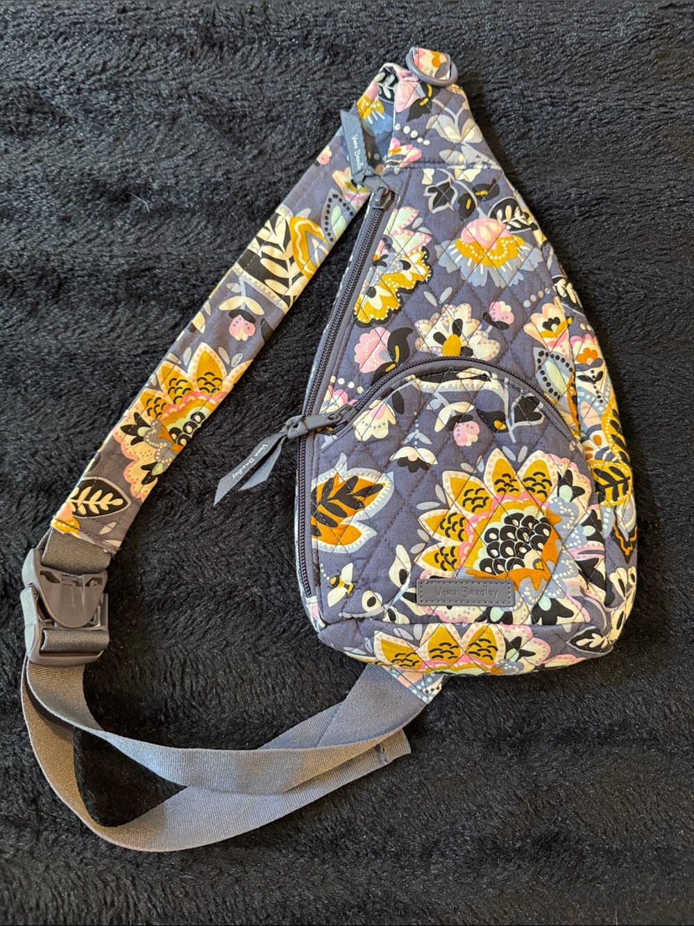 Vera Bradley Lighten Up Essential Sling Backpack Bag Retired Charmont Meadow